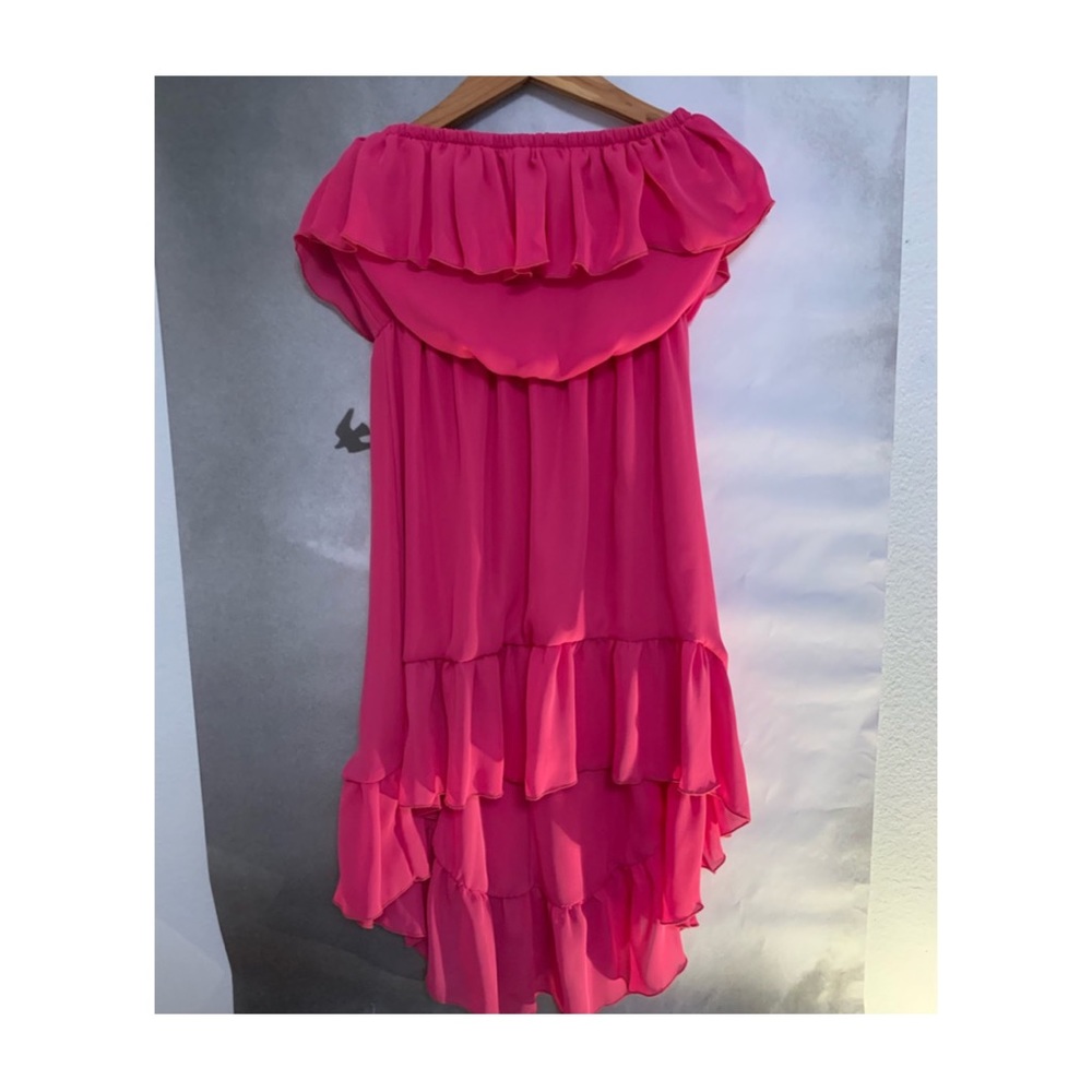 Flowy Fuchsia High-Low Dress